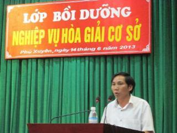 Đào tạo cán bộ hòa giải cơ sở huyện Phú Xuyên khóa 9